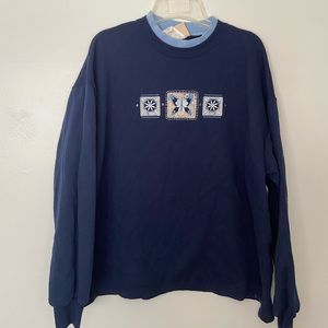 Top Stitch Vintage Butterfly Cozy Plus Size Sweater